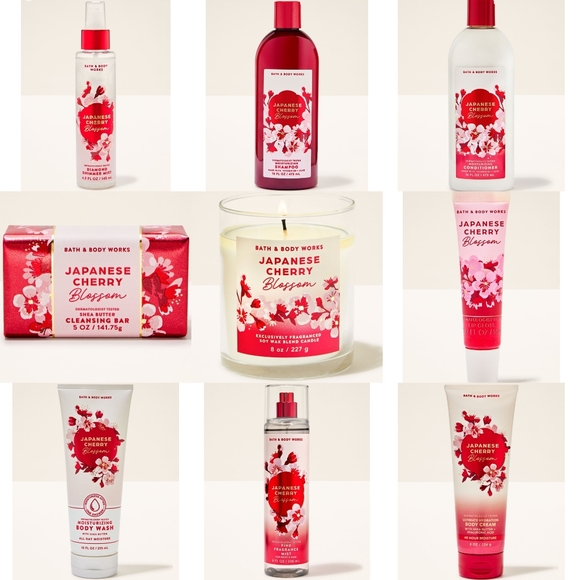 Bath & Body Works Japanese Cherry Blossom Collection 9pc Gift Set NEW